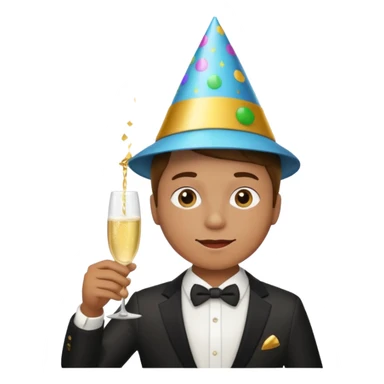 una festa di compleanno con una camicia bianca sticker