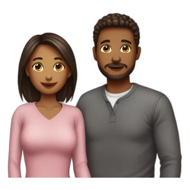 couple in ove sticker