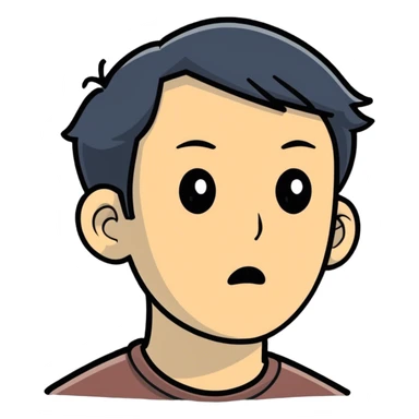 Confused face sticker