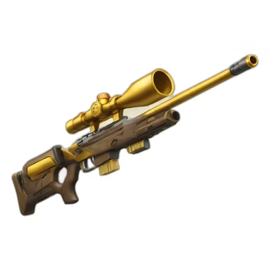 golden sniper rifle sticker
