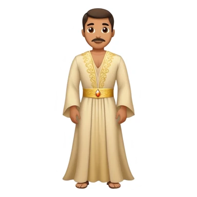 Latin man wearing grown and dress sticker