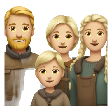 Nordic family sticker