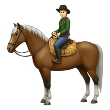 Cheval sur tortue sticker