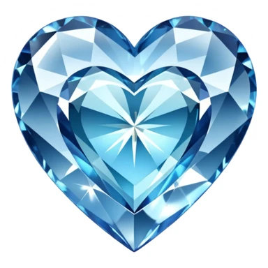 heart with a sparkling diamond texture sticker