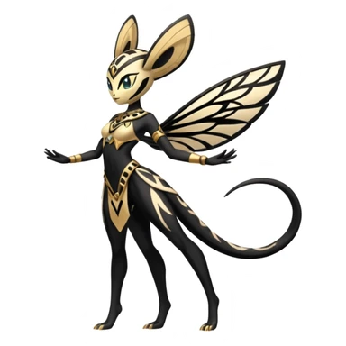  Egyptian Smooth Soft Glossy Tribal Exotic Colorful Tropical Meloetta-Venom-Heliolisk-Helioptile-fusion, full body, tribal markings  sticker