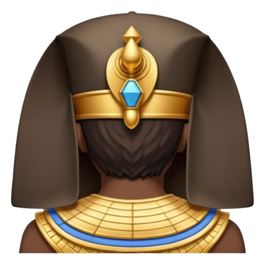 backview pharaon hat dark sticker