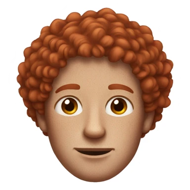  man with freckles, red curly hair sticker