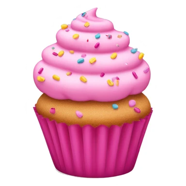 pink cupcake with sprinkles sticker