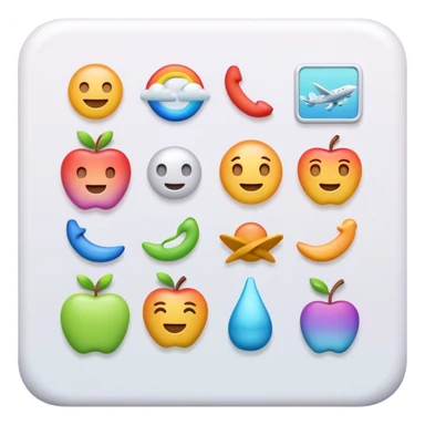 Premium travel moodboard emoji, Apple-style 3D emoji, pastel gradients, minimal travel symbols, calm aesthetic, soft shadows, high-detail, square app icon. sticker