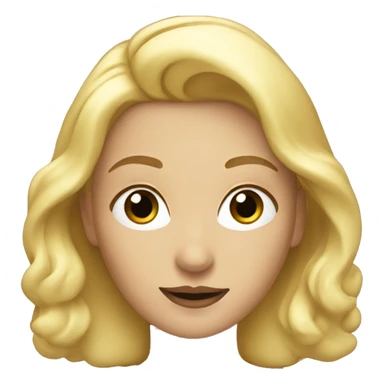 Blonde woman with black nimbus above head sticker