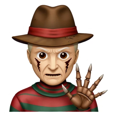 glitter freddy krueger sticker