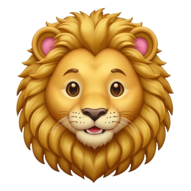lion with heart eyes sticker