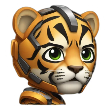 Tiger-with-iron-man-body-armor sticker