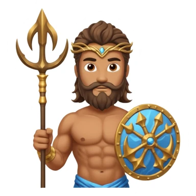 front view Poisedon sticker