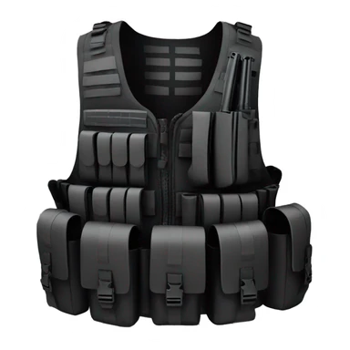 all black CS tactical vest sticker