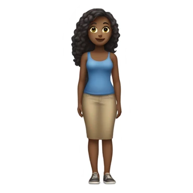 full-length girl with an hourglass figure sticker