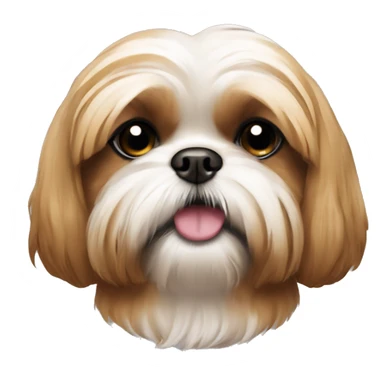 Caramel colored shih tzu dog sticker