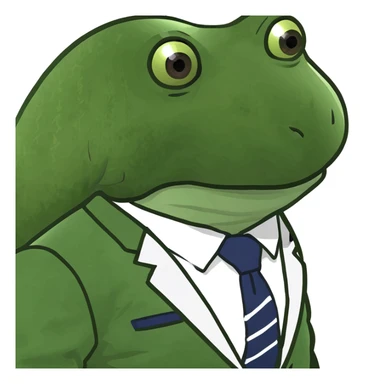 bufo in a japanese suit sticker