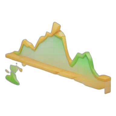 chart decreasing sticker