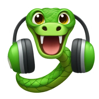 snake wearing earmuffs sticker