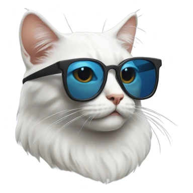 Sfinks cat with sunglasses  sticker