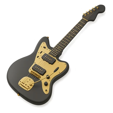 Olympic White Fender Jazzmaster guitar with classic tremolo bar sticker