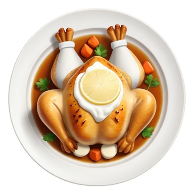 Roasted chicken with white socks  sticker