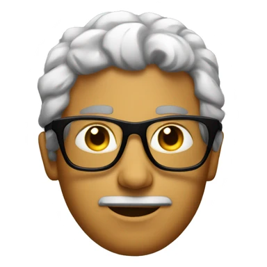 cool with bold face ski not brown and glasses on eyes sticker