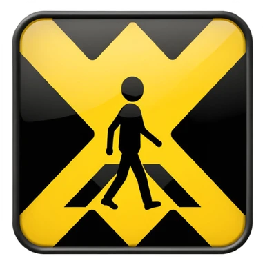 pedestrian crossing sign sticker