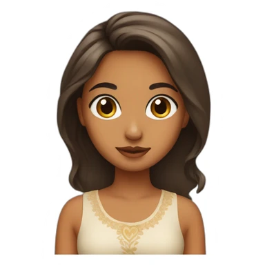 Bengali girl with heart eyes sticker