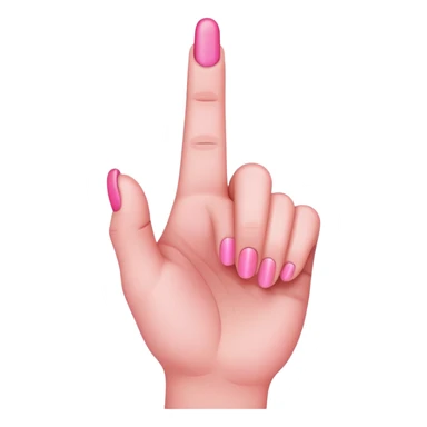 pink middle finger with no nail sticker