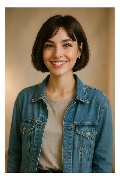 A girl with a bob haircut sticker