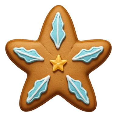 gingerbread cookie in star with 5  shape sticker