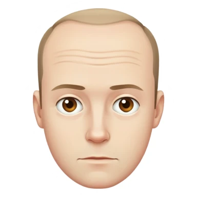 Receding hairline sticker