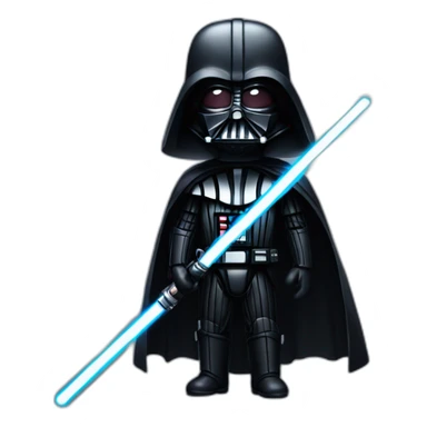 dark vader holding light saber sticker