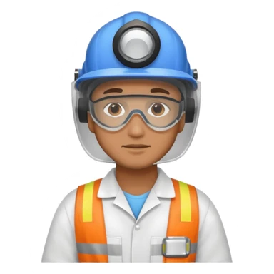 a man in ppe kit sticker