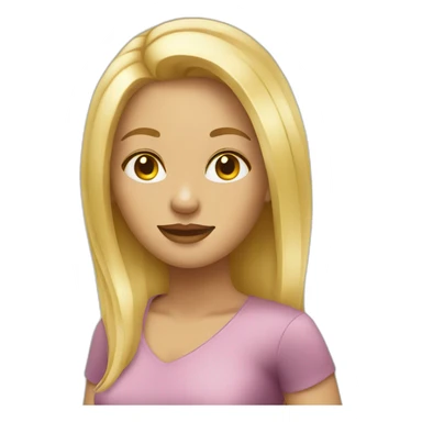 Blonde girl money sticker