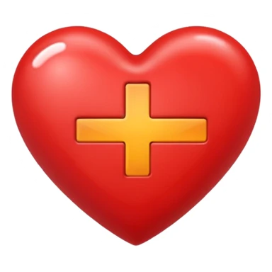heart with addition sign on it sticker