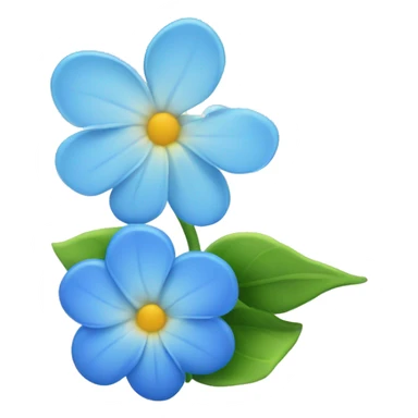 beautiful blue flower with a wave water sticker