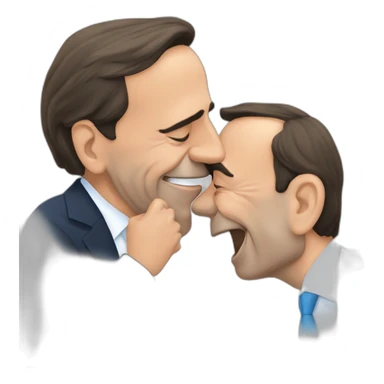 jose maria aznar kissing mariano rajoy sticker
