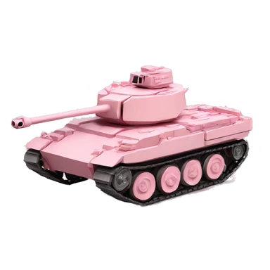 Light pink army tank sticker