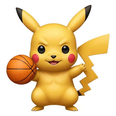 Pikachu playing basketball sticker