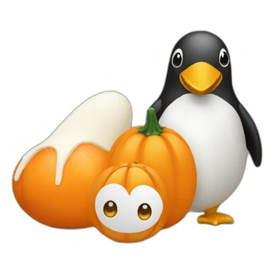 Citrouille,pingouin et oeuf sticker