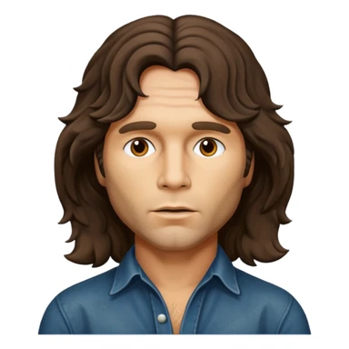 cinematic realistic aged Jim Morrison sticker