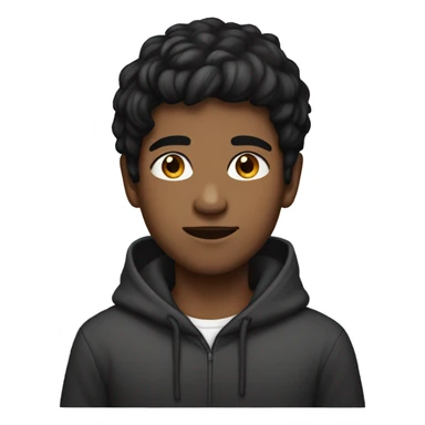 black-haired boy in gay hoodie sticker