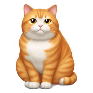 a fat orange cat, absolutely no white sticker