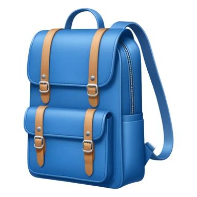 blue school bag and notebook sticker