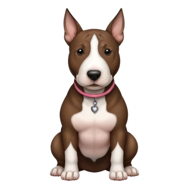 brindle english bull terrier dark brown sticker