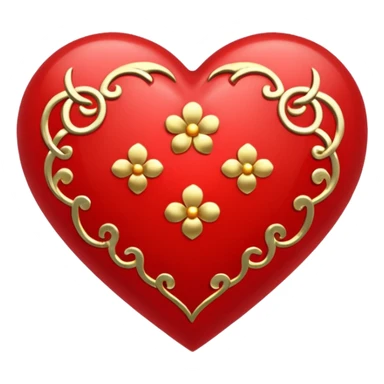 Chinese New Year heart sticker
