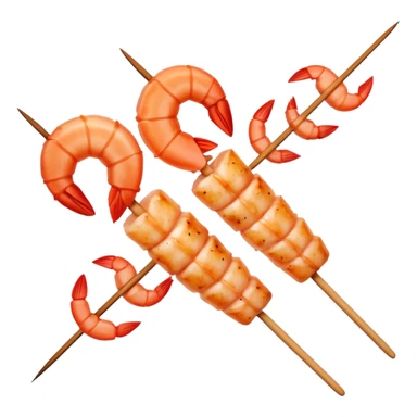 2 Shrimp skewers sticker